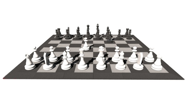 Spiel "Schach und Dame" FH 1.50 m
